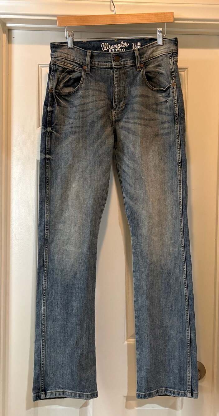 Wrangler Retro Slim Boot Jeans Medium Wash Blue